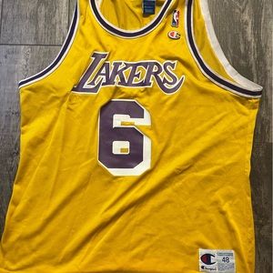 NBA Champion Lakers Eddie Jones jersey size 48